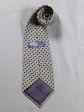 Polo Ralph Lauren 100 Silk Neck Tie Mens Black Geometric Jacquard Made USA 57in