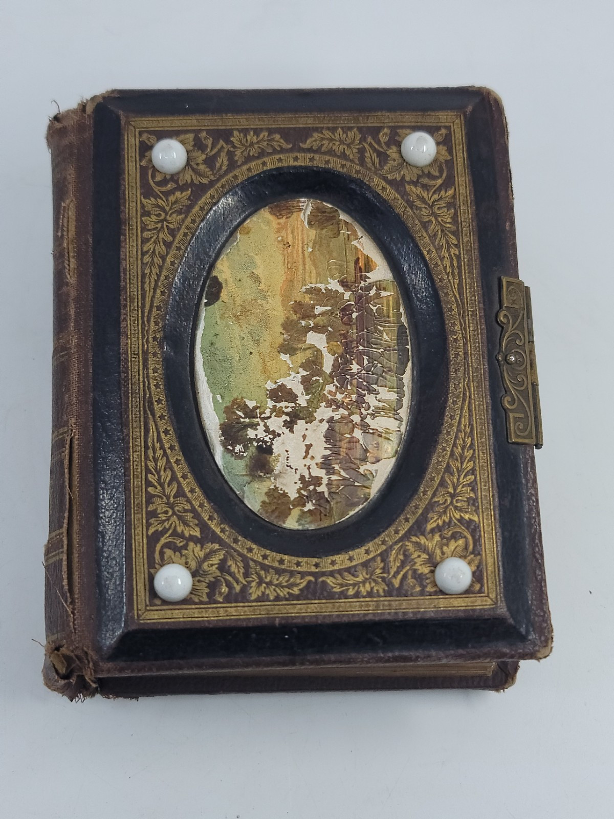 1800s Antique CDV & Daguerreotype Leather Bound Photo Album Estate Cleanout PA