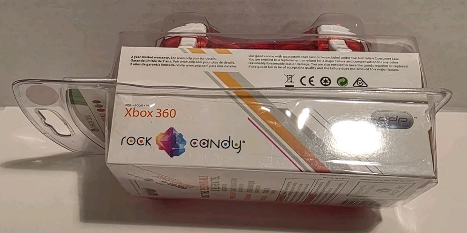 PDP Rock Candy Wired Controller for Microsoft Xbox 360 Stormin' Cherry Sealed - Image 4 of 4