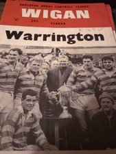 Wigan v Warrington   1965/66 Aug game I think Lans Cup