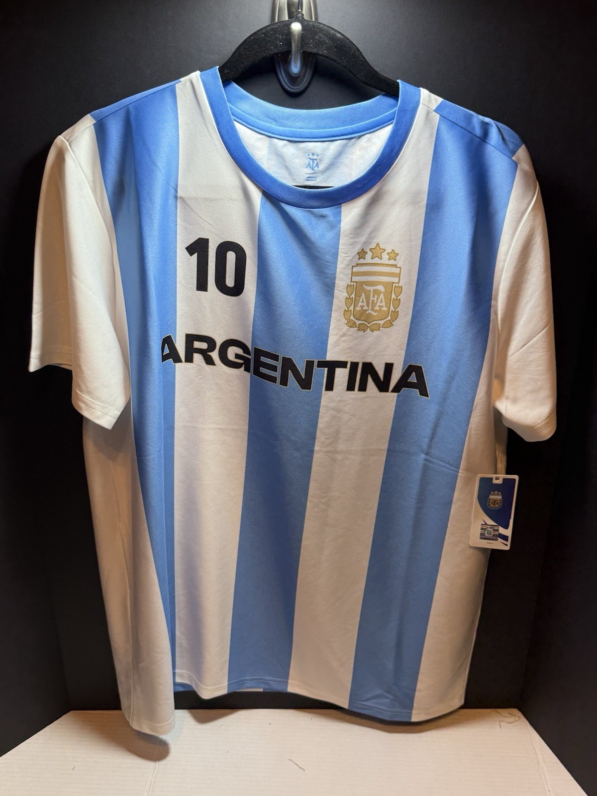 Lionel Messi Argentina National Soccer Jersey Adult Large Blue AFA New.