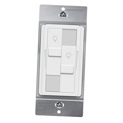 Dual Load LED Dimmer Switch, Single Pole Pack | Dual Dimmer Switch 1 White