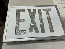 Vintage collectable Top/Side mount LED EXIT sign. Lightalarms Model 2LEXHAGW NOS