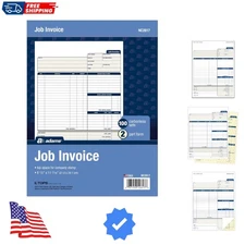 Job Invoice Forms, 2-Part Carbonless, For Service and Repair Billing, 100 Ind...