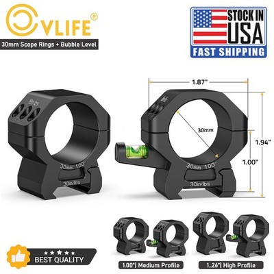 Medium/High Profile Heavy Duty Rifle Scope Mount 30mm Ring Fits Picatinny Rails