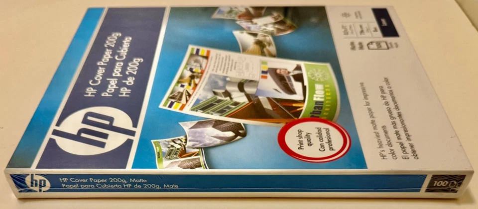 HP Cover Paper 200g 75lb Matte 8.5 x 11 in. Laser 100 Sheets Q2413A - New Sealed - Image 3 of 3
