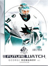 2024-25 SP Authentic GEORGI ROMANOV #161 Future Watch /999 San Jose Sharks