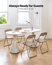 4 Pack Folding Chairs, Khaki