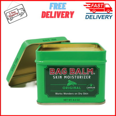 Vermont s Original Bag Balm, Skin Moisturizer for Dry Skin, 8 Oz Tin,Green Color
