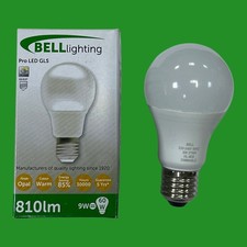 Image of 1x 9W (=60W) BELL Pro Dimmable GLS LED Light Bulb 2700K ES E27 Edison Screw Lamp