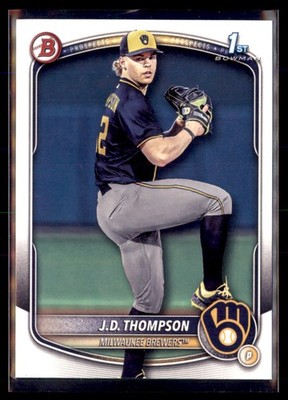 2025 Bowman Draft Paper 1st J.D. Thompson Brewers BD-14 5 card lot