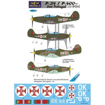LF Models C48149 1/48 Bell Airacobra over Portugal Decal for Eduard Hasegawa