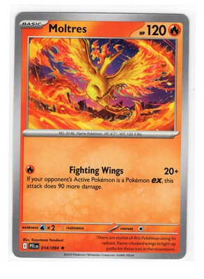 #ad #ad Pokemon Phantasmal Flames 014 094 NON Holo Rare Moltres DECK EXCLUSIVE $8.49