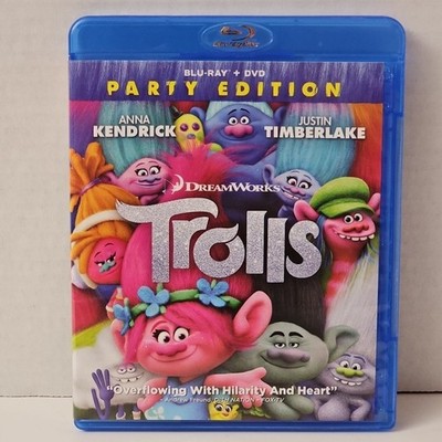 Trolls Party Edition- Blu-Ray & DVD 2-Disc Collection - DreamWorks - Tested