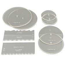 Cake Decorating Acrylic Disk Kit 4.5/6.5/8.5 Inch Round 8 Inch Icing Scraper