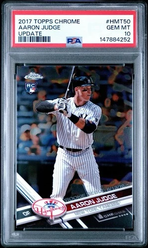 Aaron Judge RC 2017 Topps Chrome Update Aaron Judge Rookie Card #HMT50 PSA 10 MT