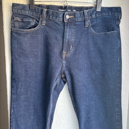 Old Navy Mens 38x32 Jeans Dark Slim Built-In Flex Rinse Wash Stretch Denim - Picture 3 of 10