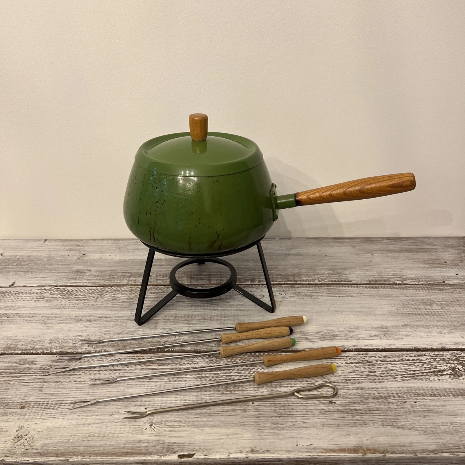 MCM Fondue Pot Set Avocado Green (Japan) W/Grasoli Fondue Forks
Opens in a new window or tab