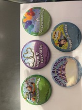 Walt Disney World Happy Birthday 3” Pins Five Different Styles Total Of 52 (VTG)
