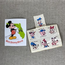 Walt Disney World Mickey Mouse Florida Map Sticker Murray-Skoff 1970s Bonus