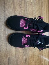 Jordan Air Jordan 4 Retro pink thunder Nubuck Men's Black Basketball Sneakers