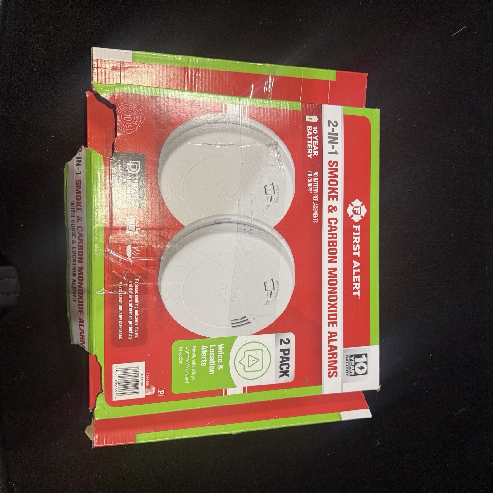 First Alert Lock Boxes First Alert Voice Alert Smoke & CO Alarm - 2-Pack Open Box SMCO210V | eBay