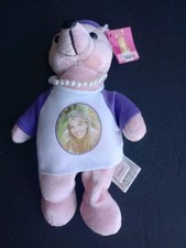 Britney Spears 2000 Y2K Collectible Pink T-Shirt Wearing Collectible Bear Plush