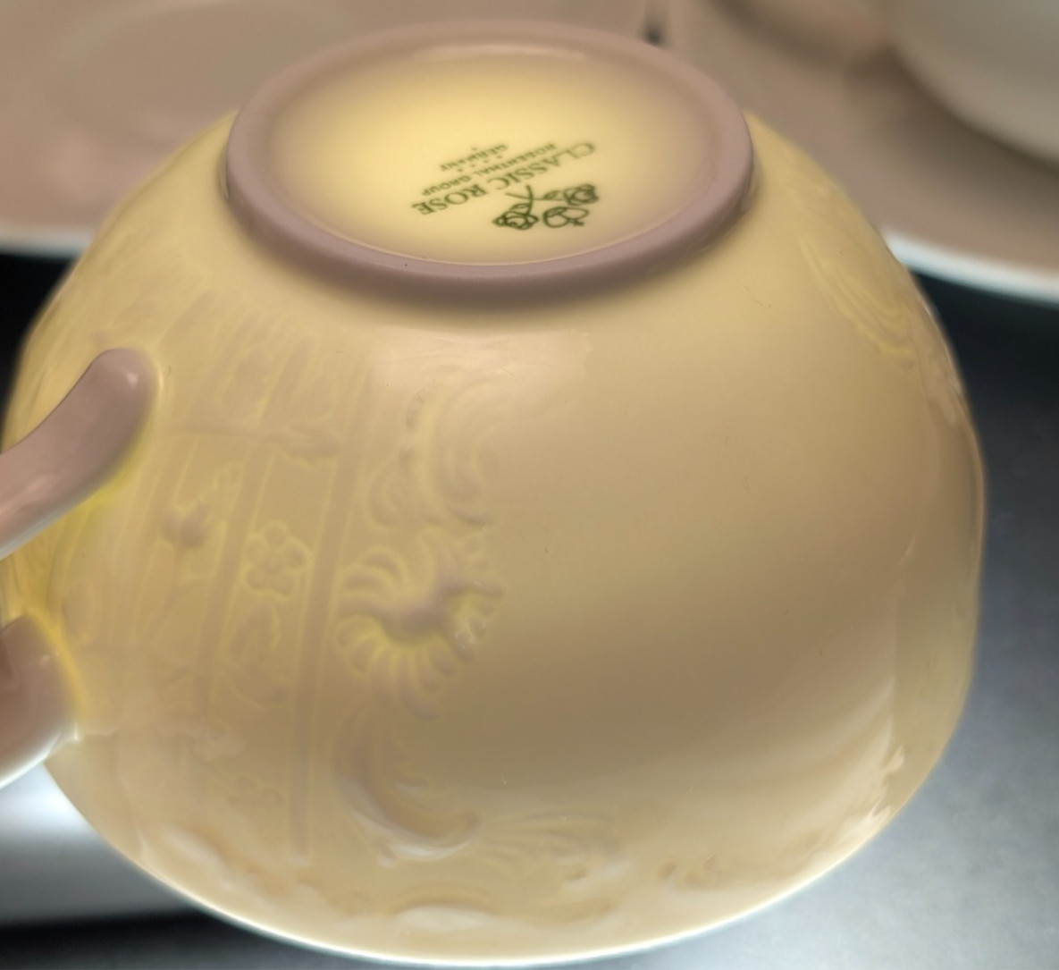 12x Rosenthal Classic Rose SANSSOUCI WHITE Flat Cup & Saucer Sets, EUC