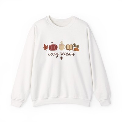 Cozy Season Crewneck Sweatshirt - Pumpkin Coffee Fall Vibe, Unisex [...]