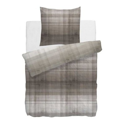 Renforcé Bettwäsche Boden Velvet Touch Natural Kariert 100% Baumwolle HnL