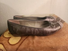Paul Green Womens sz US 8 Gray Camo Suede Slip On Cap Toe Bow Ballet Flats #31