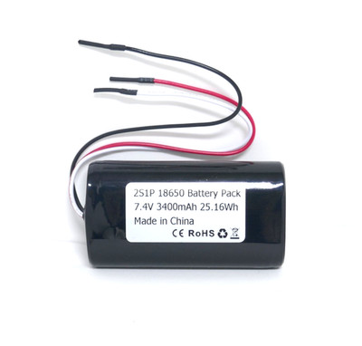 2S1P Battery Pack Akku Rechargeable Akkus Batterie 7,4V 3400mAh 25,16Wh