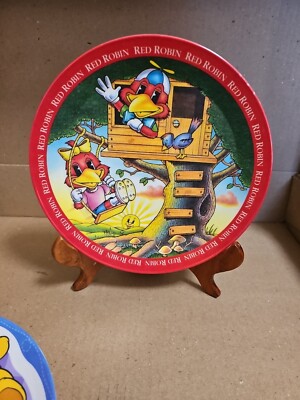 Vintage Red Robin 8'' Hamburgers Restaurant Children s Plate Made In USA