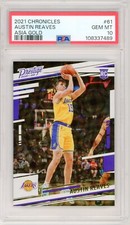 2021-22 Panini Chronicles Asia AUSTIN REAVES Prestige GOLD Rookie RC 4/18 PSA 10
