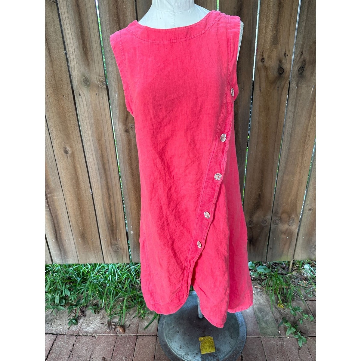 knee length dresses for ladies Greek Archaic Kori Midi Linen Dress