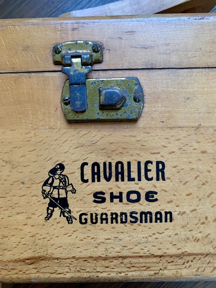 Vintage Antique Cavalier Shoe Guardsman Shine Polish Box | eBay