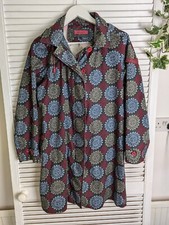 Seasalt 'nimbus Mac' Waterproof Raincoat Hooded Jacket Floral Design Size 14