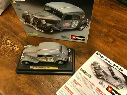 BURAGO 1: 24 METAL KIT CITROEN 15 CV TA 1938 PARZIALMENTE ASSEMBLATA - Foto 2 di 3