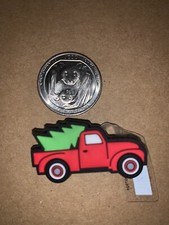 NWT crocs Christmas jibbitz Charm Holiday Red Truck with Tree HTF