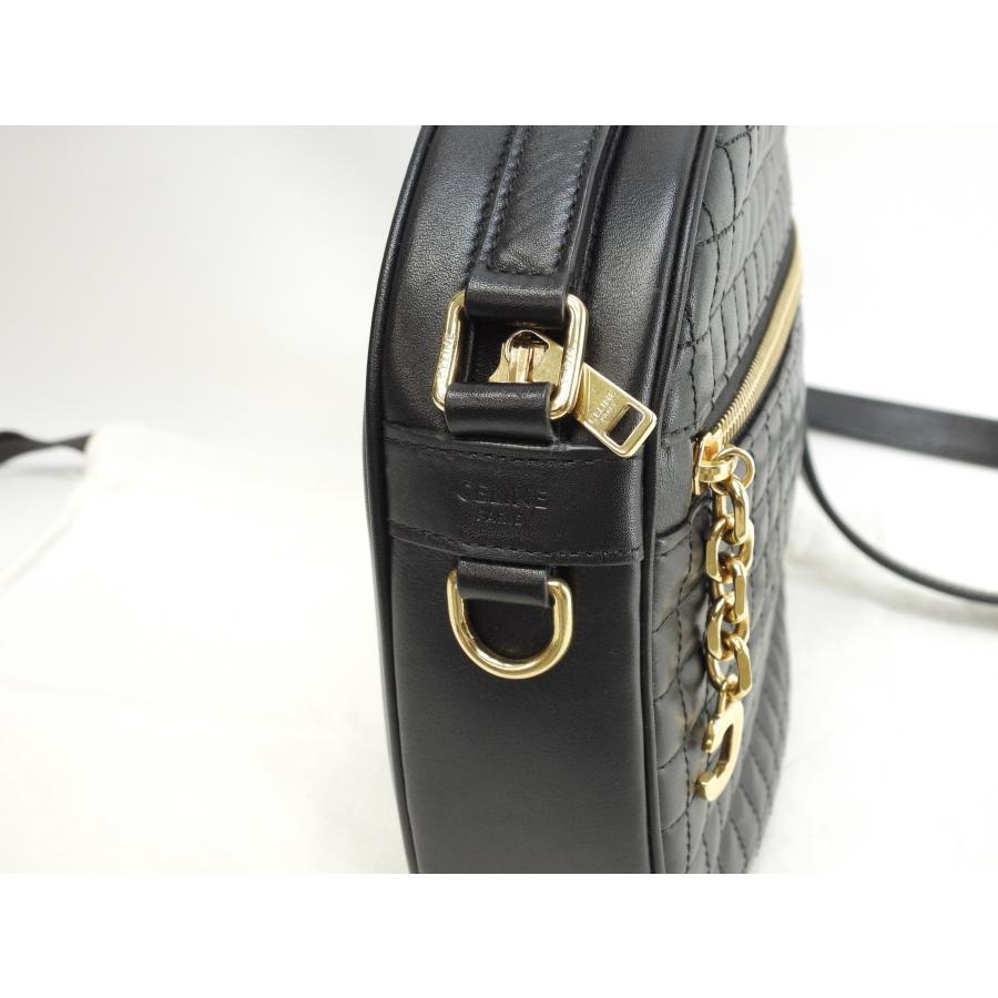 ショルダーバッグ CELINE CROSSBODY BAGS BLACK Celine Pochette C Charm Quilted Leather Black Crossbody Bag