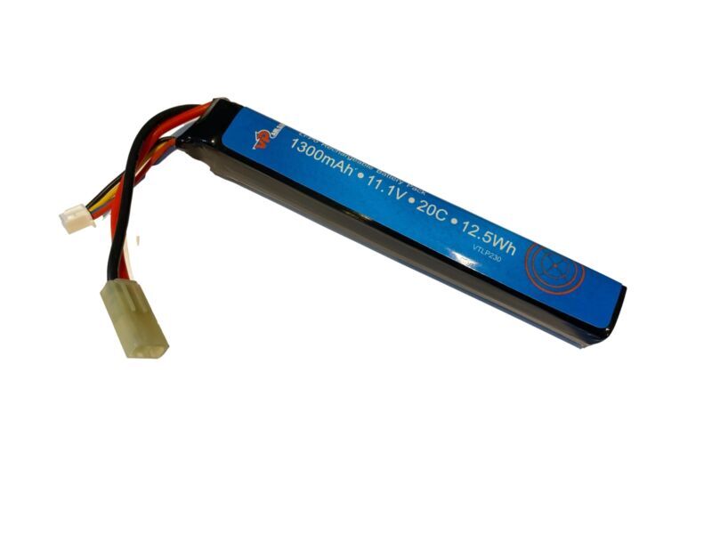 Airsoft 11.1v 1300mAh 20c Li-Po Battery Long Stick Vapextech LP230
