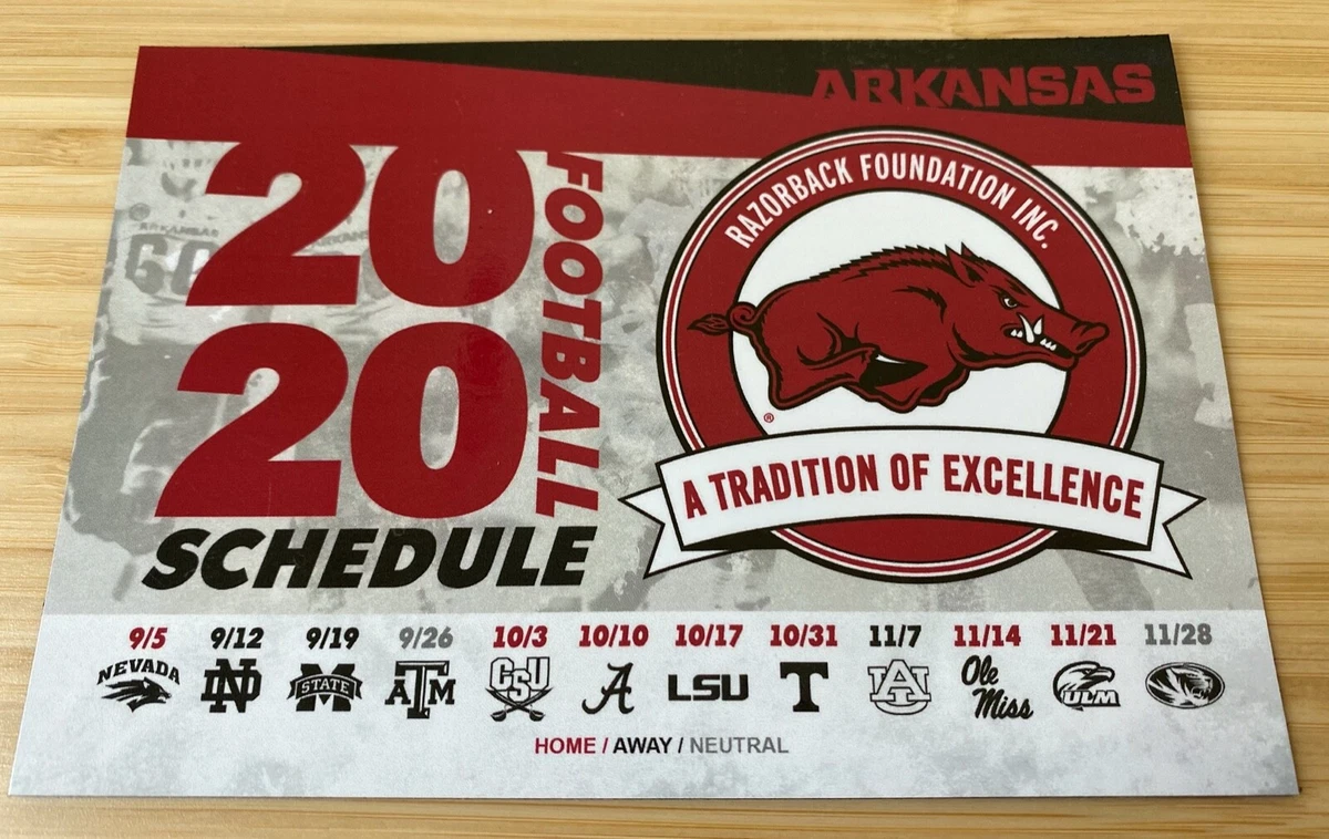 Razorback football schedule 2020 deals