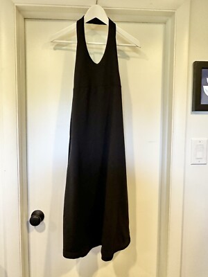 Patagonia Size Small Black Tie Back Spandex Stretch Knit Halter Dress | eBay