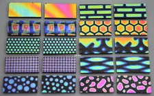 Coatings by Sandberg Thin Black Dichroic Glass Sampler 20 Pieces 1/2"x 1" 90 COE