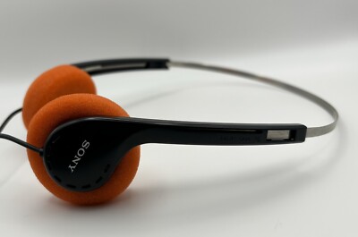 🔸 Sony MDR-006 Walkman Headphones Orange New Pads - Guardians of