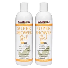 NutriBiotic Super Shower Gel, Fresh Fruit - Hypoallergenic, Paraben Free