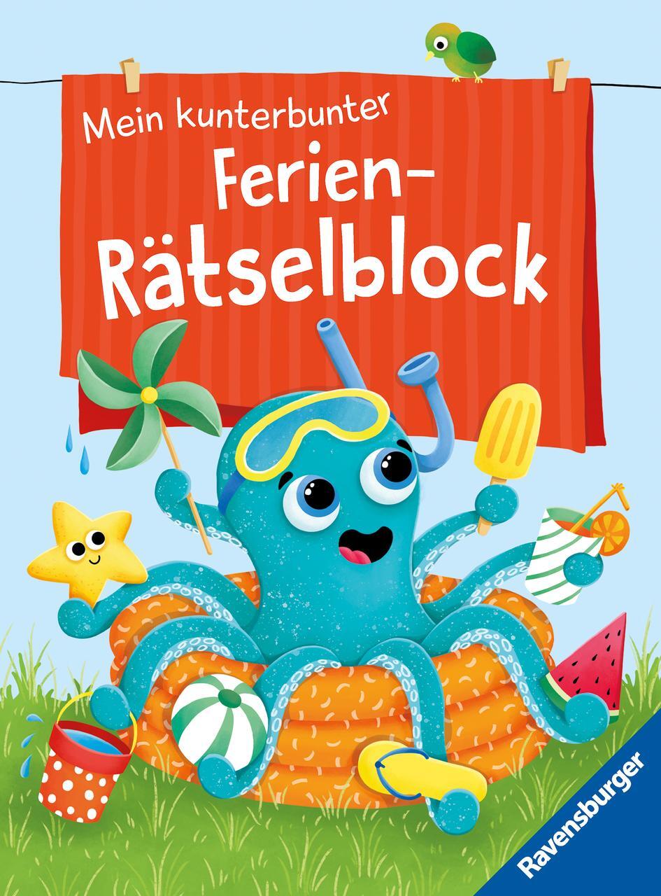 Thumbnail - Ravensburger Mein Kunterbunter Ferien-rätselblock - Rätselspaß Urlaub,