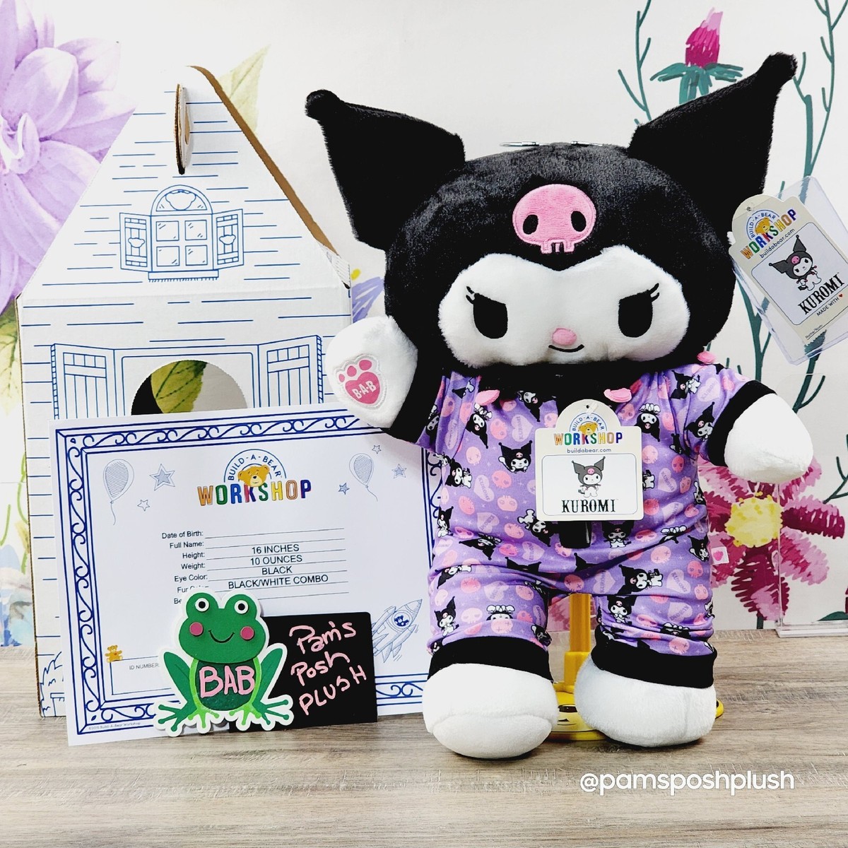 Build A Bear Sanrio KUROMI Kawaii Hello Kitty Sanrio Sleeper Plush