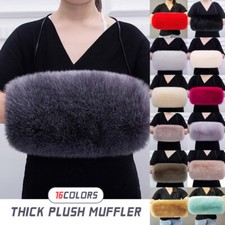 Unisex Imitation Faux Fox Fur Hand Warmer Soft Thicken Gloves Plush Hand Muff