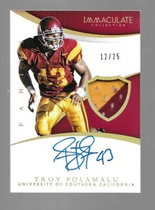 troy polamalu autographed football